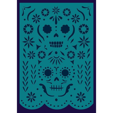 Calaveras Collection B Black Modern Wood Framed Art Print by Barnes, Victoria