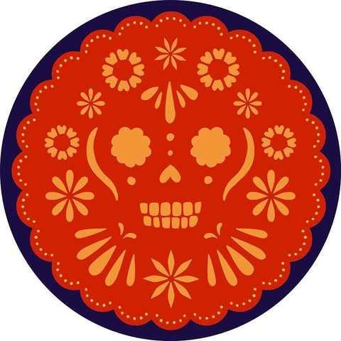 Calaveras Collection C Black Ornate Wood Framed Art Print with Double Matting by Barnes, Victoria