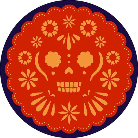 Calaveras Collection C Black Modern Wood Framed Art Print with Double Matting by Barnes, Victoria