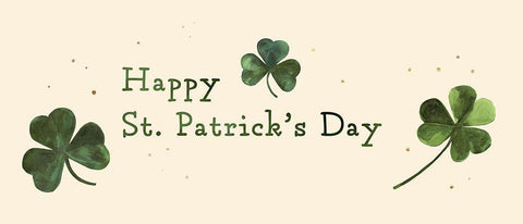 Gilded Shamrock Collection D White Modern Wood Framed Art Print with Double Matting by Borges, Victoria