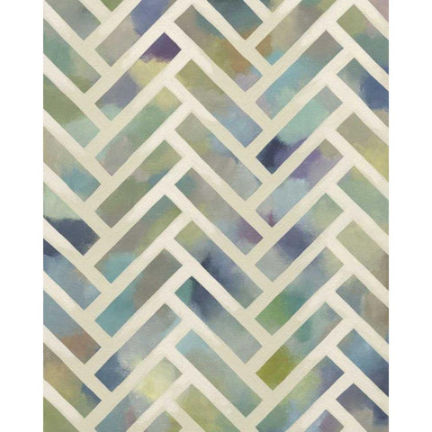 Random Symmetry III Black Modern Wood Framed Art Print with Double Matting by Zarris, Chariklia