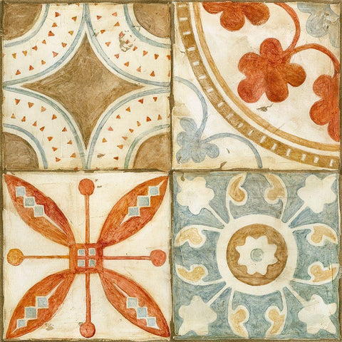 Palace Tiles II White Modern Wood Framed Art Print by Meagher, Megan