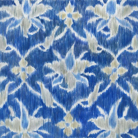 Royal Ikat II Black Ornate Wood Framed Art Print with Double Matting by Meagher, Megan
