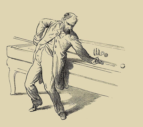 Pool Hall Antics V Black Ornate Wood Framed Art Print with Double Matting by Unknown