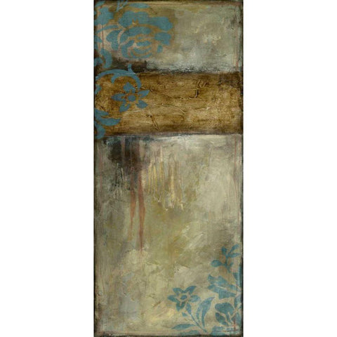 Teal Patina I White Modern Wood Framed Art Print by Goldberger, Jennifer