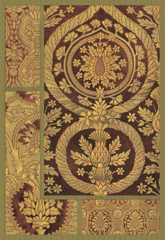Florentine Panel I Black Ornate Wood Framed Art Print with Double Matting by Vision Studio