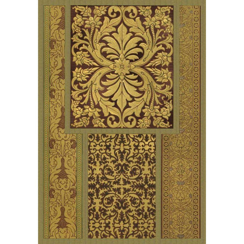 Florentine Panel II Black Modern Wood Framed Art Print with Double Matting by Vision Studio