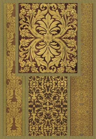 Florentine Panel II Black Ornate Wood Framed Art Print with Double Matting by Vision Studio