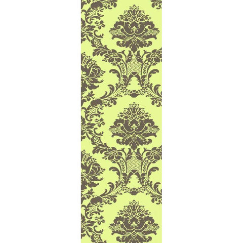 Small Vivid Damask in Green II White Modern Wood Framed Art Print by Vision Studio