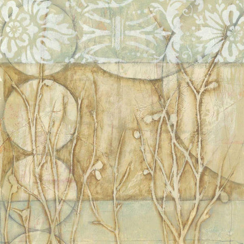Small Willow and Lace II Black Ornate Wood Framed Art Print with Double Matting by Goldberger, Jennifer