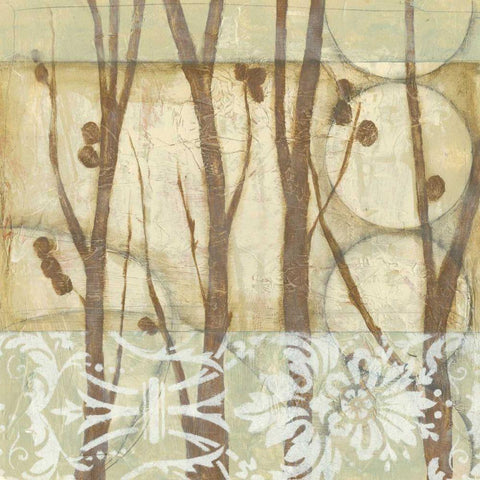 Small Willow and Lace III Black Ornate Wood Framed Art Print with Double Matting by Goldberger, Jennifer