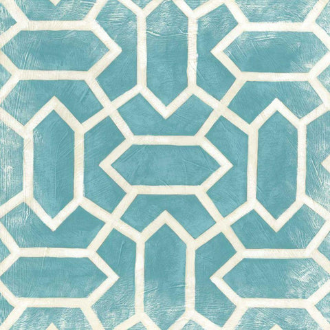 Small Modern Symmetry V White Modern Wood Framed Art Print with Double Matting by Zarris, Chariklia