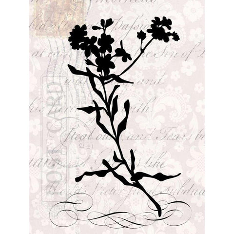 Small Postscript I White Modern Wood Framed Art Print by Vision Studio