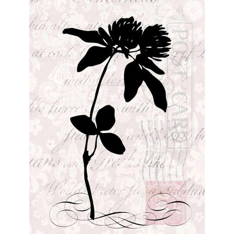 Small Postscript II White Modern Wood Framed Art Print by Vision Studio