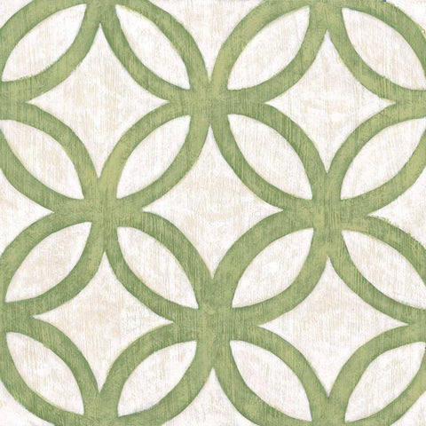 Garden Tile III Gold Ornate Wood Framed Art Print with Double Matting by Zarris, Chariklia