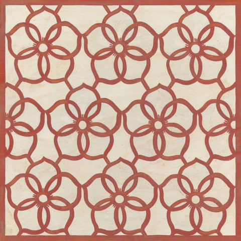 Floral Trellis II Black Ornate Wood Framed Art Print with Double Matting by Vess, June Erica