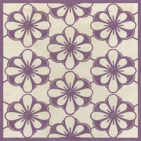 Floral Trellis VI Black Ornate Wood Framed Art Print with Double Matting by Vess, June Erica
