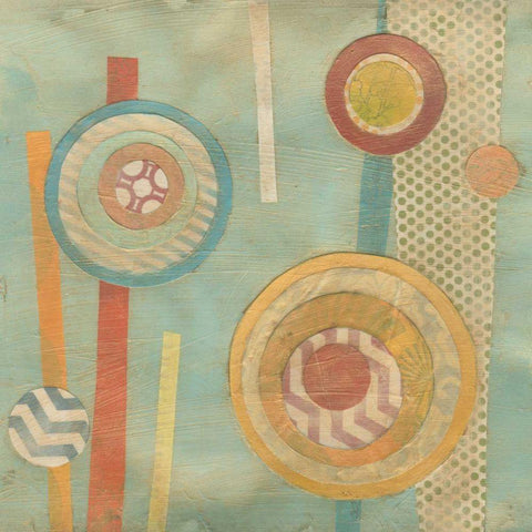 Bits and Pieces I Gold Ornate Wood Framed Art Print with Double Matting by Vess, June Erica