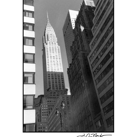 Chrysler Building Black Modern Wood Framed Art Print with Double Matting by DeNardo, Laura