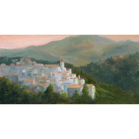 Spanish Village White Modern Wood Framed Art Print by Weber|Mary Jean