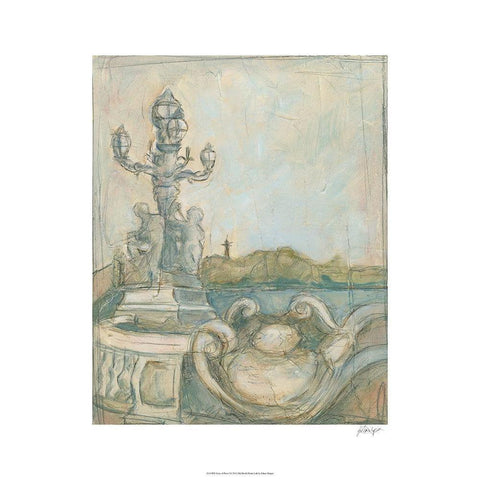 View of Paris I Black Modern Wood Framed Art Print with Double Matting by Harper, Ethan