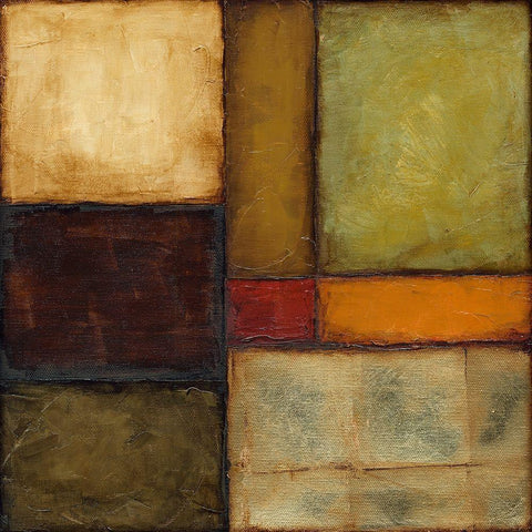 Autumnal Impressions IV White Modern Wood Framed Art Print by Goldberger, Jennifer