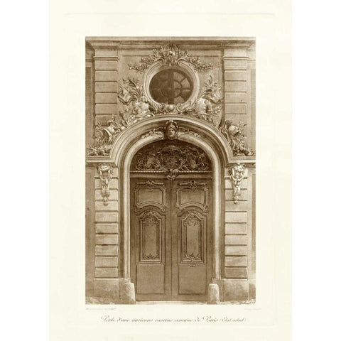 Ornamental Door I Black Modern Wood Framed Art Print by Lambert, Marcel