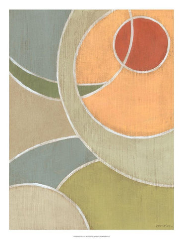 Muted Novas I White Modern Wood Framed Art Print with Double Matting by Lam, Vanna