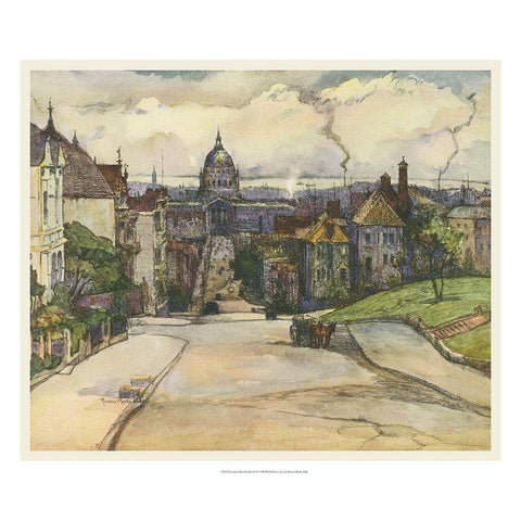 European Sketchbook I Black Modern Wood Framed Art Print with Double Matting by Abdy, Rowena Meeks