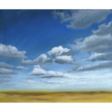 Big Sky II White Modern Wood Framed Art Print by Meagher, Megan