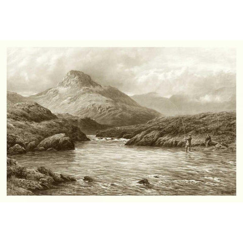 A Tight Line Black Modern Wood Framed Art Print by Adams, Douglas
