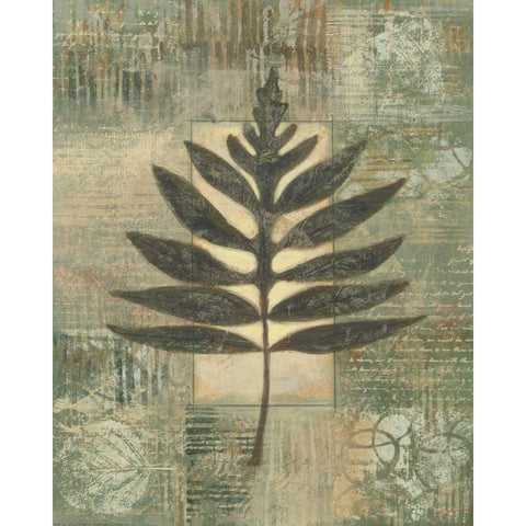 Leaf Textures I Black Modern Wood Framed Art Print with Double Matting by Wyatt Jr., Norman