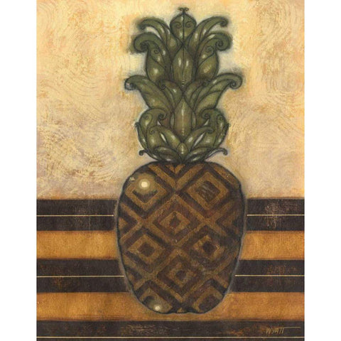 Regal Pineapple I Gold Ornate Wood Framed Art Print with Double Matting by Wyatt Jr., Norman