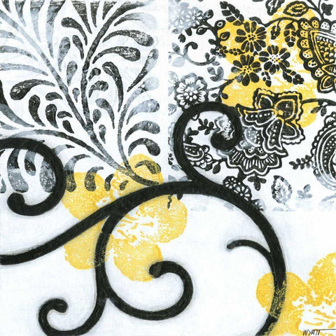 Opulence I White Modern Wood Framed Art Print by Wyatt Jr., Norman