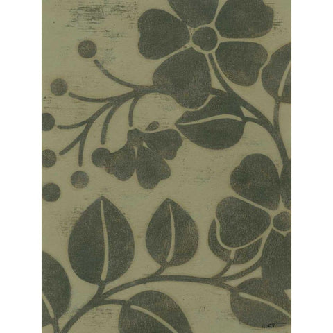 Sage Textile I Gold Ornate Wood Framed Art Print with Double Matting by Wyatt Jr., Norman