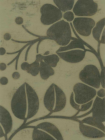 Sage Textile I Black Ornate Wood Framed Art Print with Double Matting by Wyatt Jr., Norman