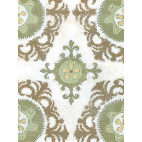 Earth Suzani I Black Modern Wood Framed Art Print with Double Matting by Wyatt Jr., Norman