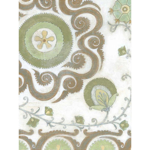 Earth Suzani II Gold Ornate Wood Framed Art Print with Double Matting by Wyatt Jr., Norman