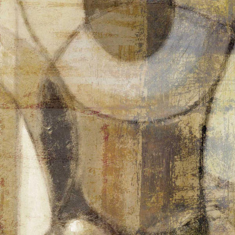 Textures Align II Gold Ornate Wood Framed Art Print with Double Matting by Vision Studio