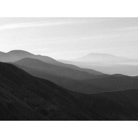 Mountains and Haze I White Modern Wood Framed Art Print by Christensen, Jim