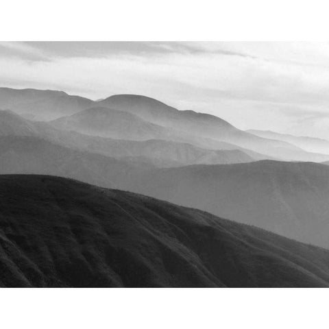 Mountains and Haze II White Modern Wood Framed Art Print by Christensen, Jim