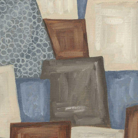 Trapezoids I Black Ornate Wood Framed Art Print with Double Matting by Deans, Karen