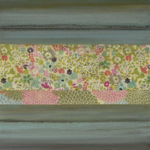 A Gift of Blooms I Black Ornate Wood Framed Art Print with Double Matting by Green-Aldridge, W.