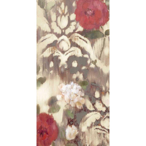 Ikat Rose I White Modern Wood Framed Art Print by Cohen, Marietta