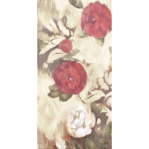 Ikat Rose III Black Modern Wood Framed Art Print by Cohen, Marietta