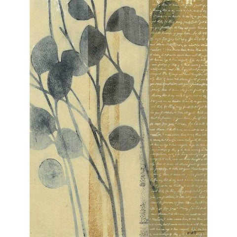 Whisper II Black Modern Wood Framed Art Print with Double Matting by Wyatt Jr., Norman