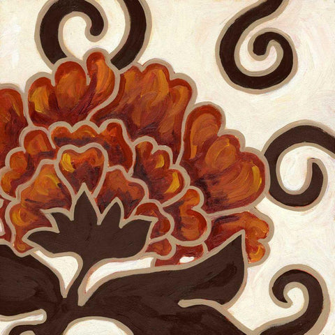 Lynne II Black Ornate Wood Framed Art Print with Double Matting by Deans, Karen