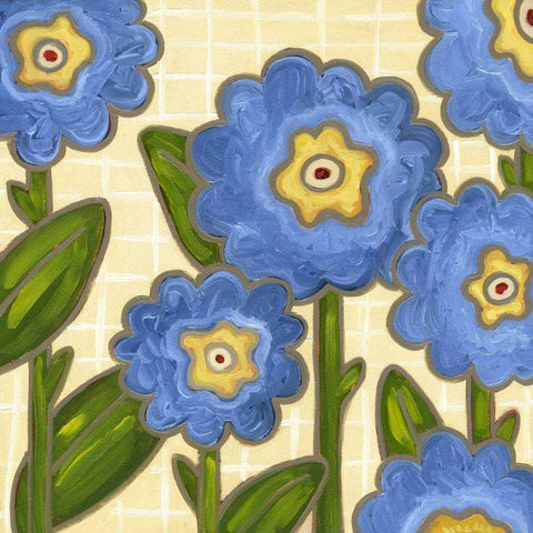 Annie Blue II Black Ornate Wood Framed Art Print with Double Matting by Deans, Karen