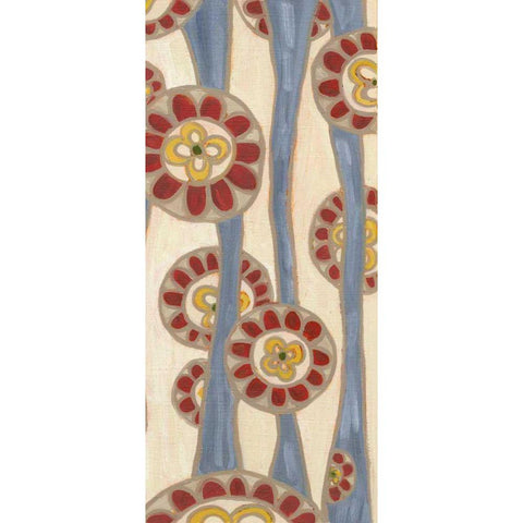 Flowing Flowers II Black Modern Wood Framed Art Print with Double Matting by Deans, Karen