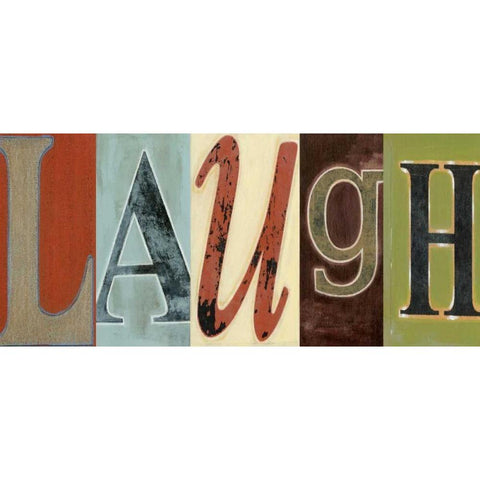 Laugh Panel White Modern Wood Framed Art Print by Vision Studio